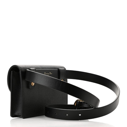 Christian Dior Grained Calfskin Saddle Belt Bag Black 2 of 10