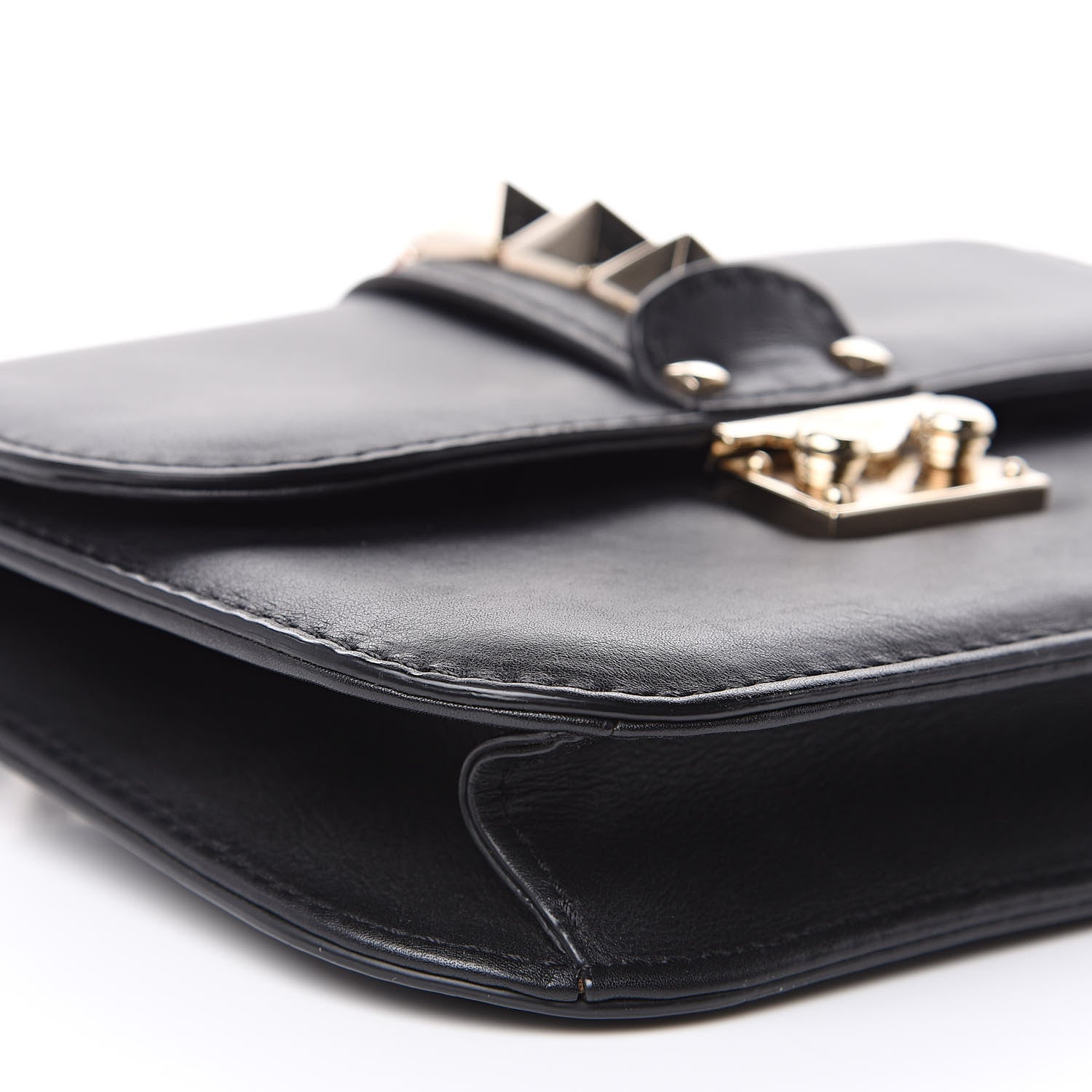 Valentino Garavani Vitello Small Glam Lock Rockstud Flap Black 7 of 13