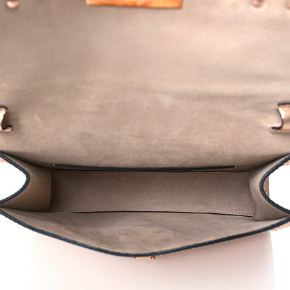 Valentino Garavani Metallic Pebbled Calfskin Medium Rockstud Flip Lock Crossbody Bag Rame 5 of 9