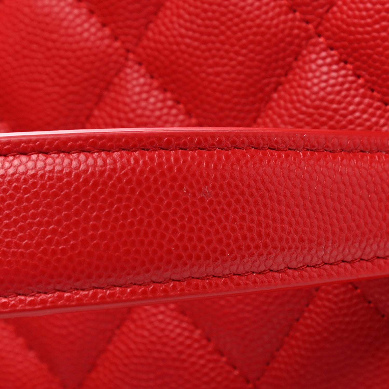 Chanel Caviar Quilted Large Vanity Pouch Red 9 of 10