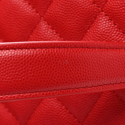 Chanel Caviar Quilted Large Vanity Pouch Red 9 of 10