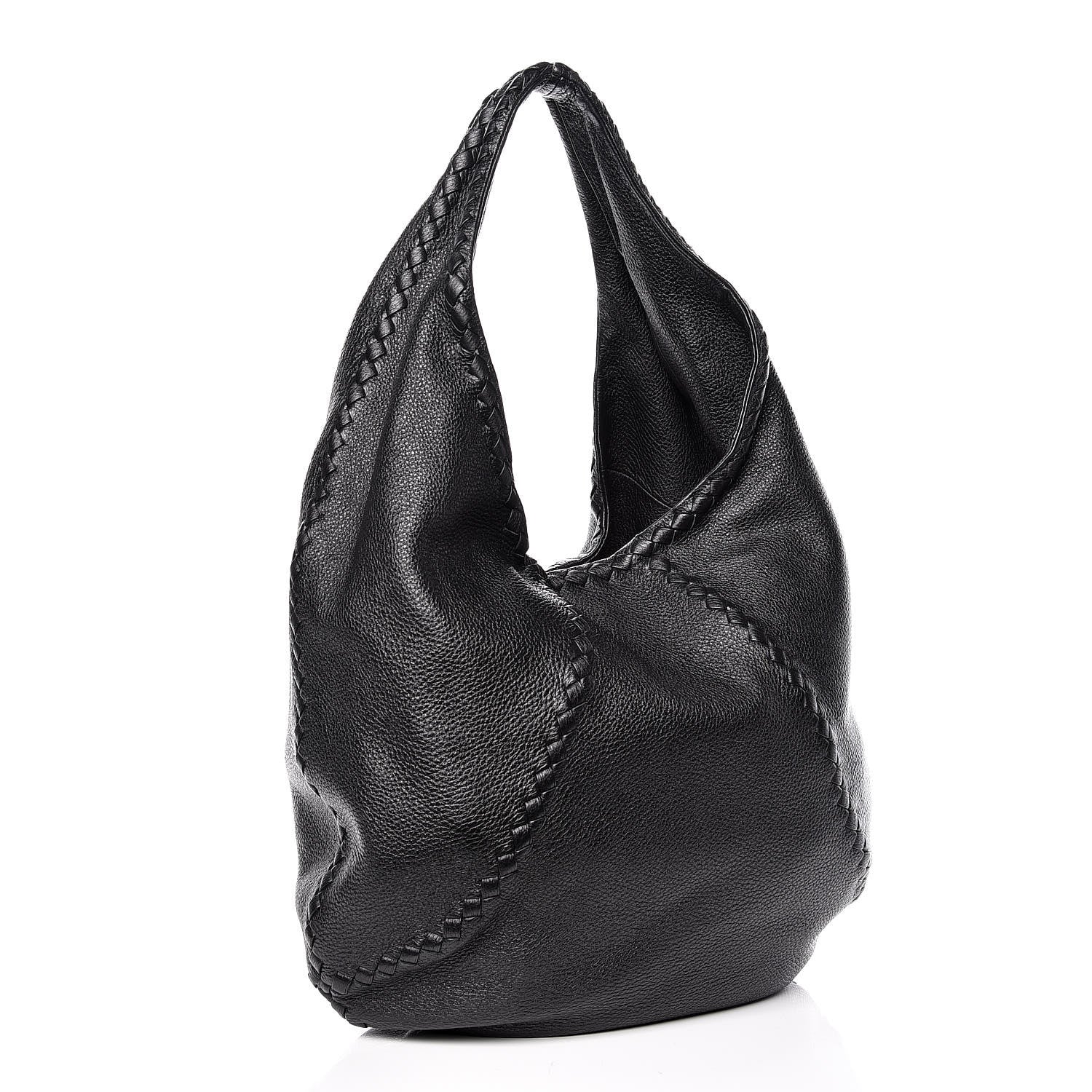 Bottega Veneta Cervo Deerskin Large Hobo Black 3 of 9