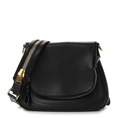 Tom Ford Grained Calfskin Medium Jennifer Crossbody Bag Black 1 of 9