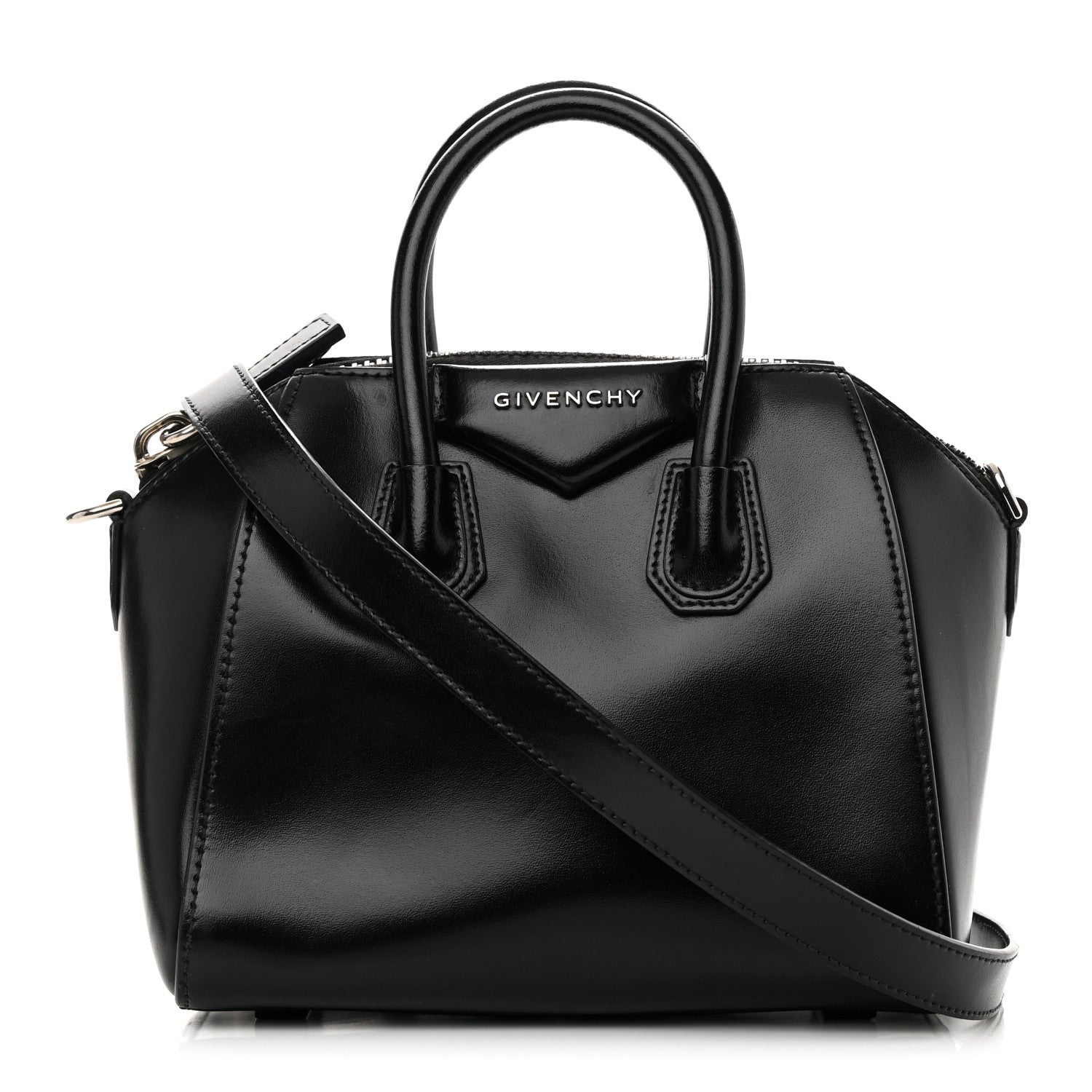 Givenchy Shiny Lord Calfskin Mini Antigona Black 1 of 14