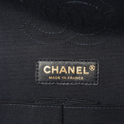 Chanel Velvet Quilted Medium Double Flap Blue 7 of 9