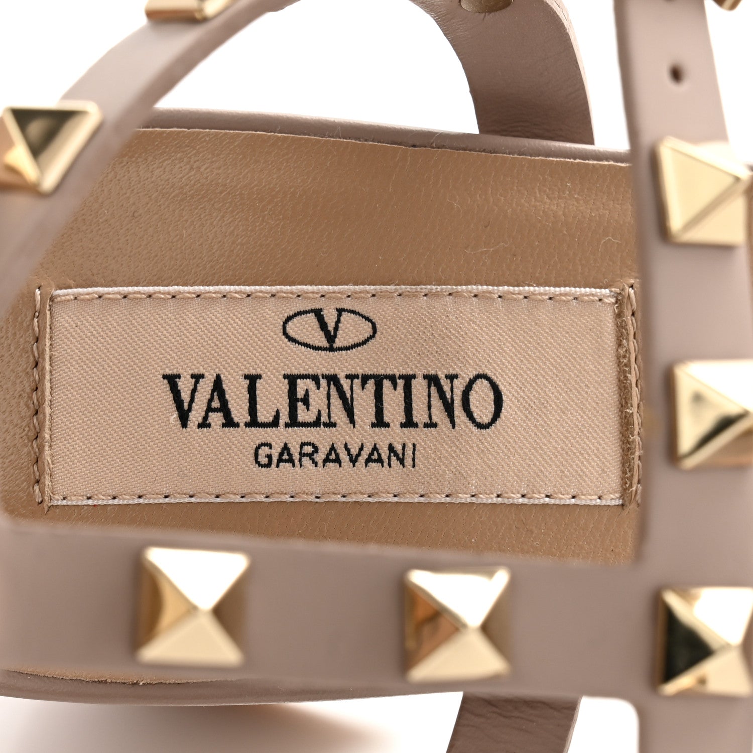 Valentino Garavani Calfskin Rockstud 60mm City Sandals 38 Poudre 6 of 8