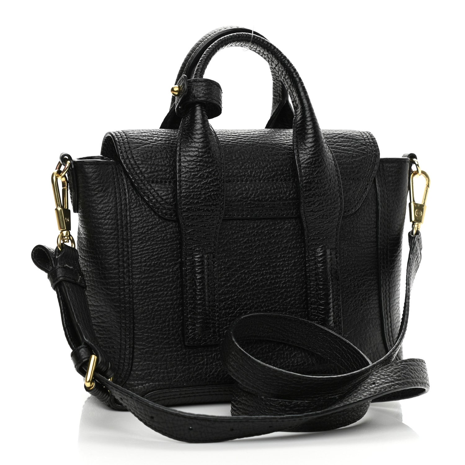 3.1 Phillip Lim Textured Calfskin Mini Pashli Satchel Black 3 of 12