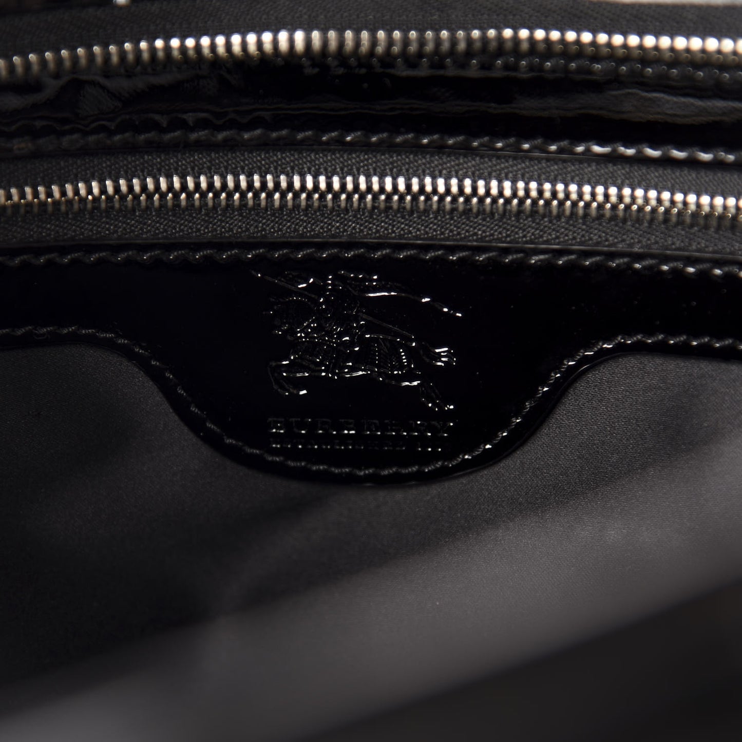 Patent Quilted Large Manor Tote Black