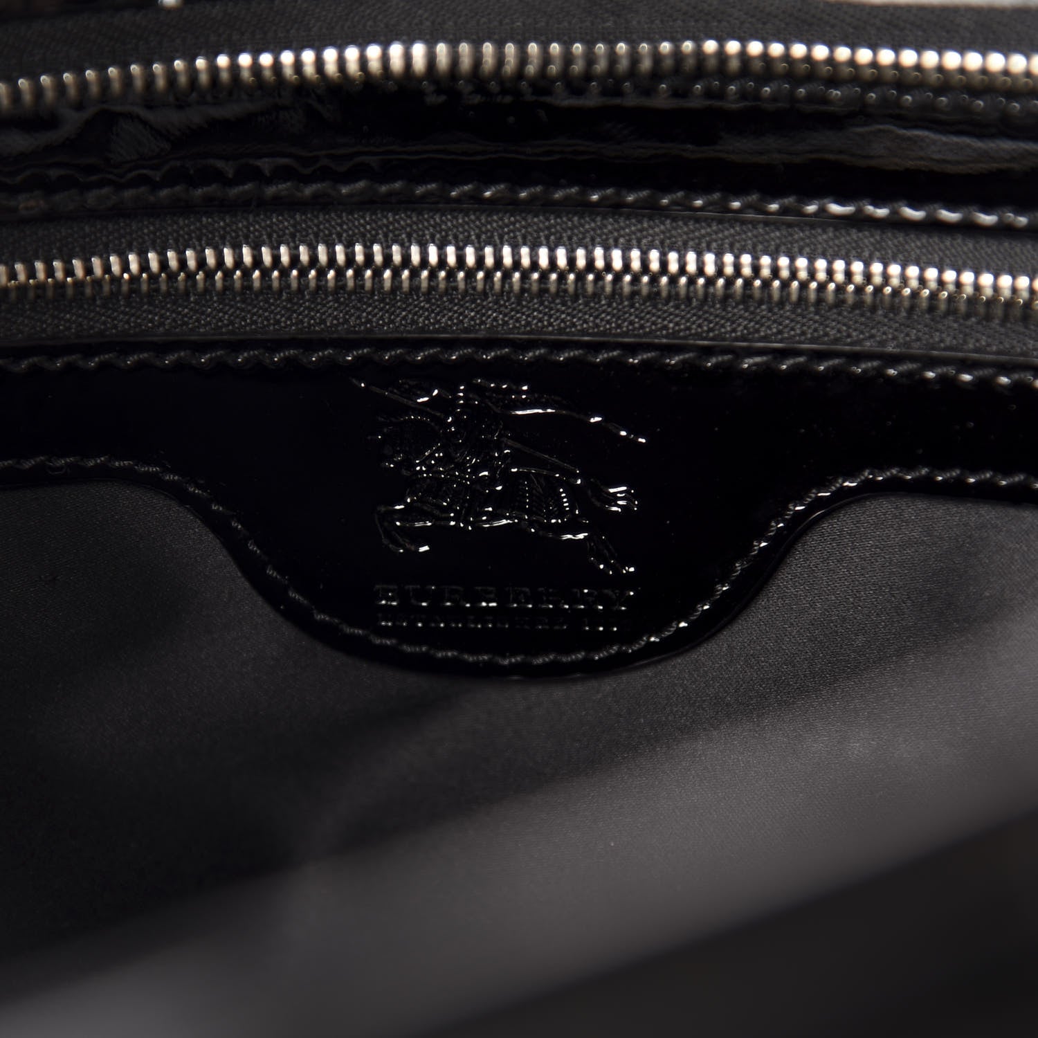 Burberry Patent Quilted Large Manor Tote Black 8 of 11