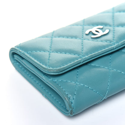 Chanel Lambskin Quilted Flap Card Holder Turquoise 13 of 18