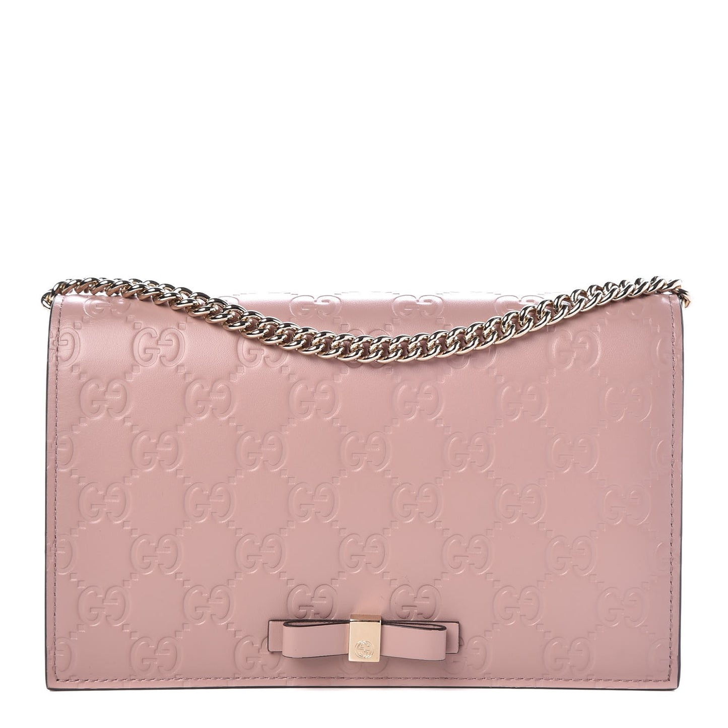 Guccissima Signature Bowy Chain Wallet Dark Cipria