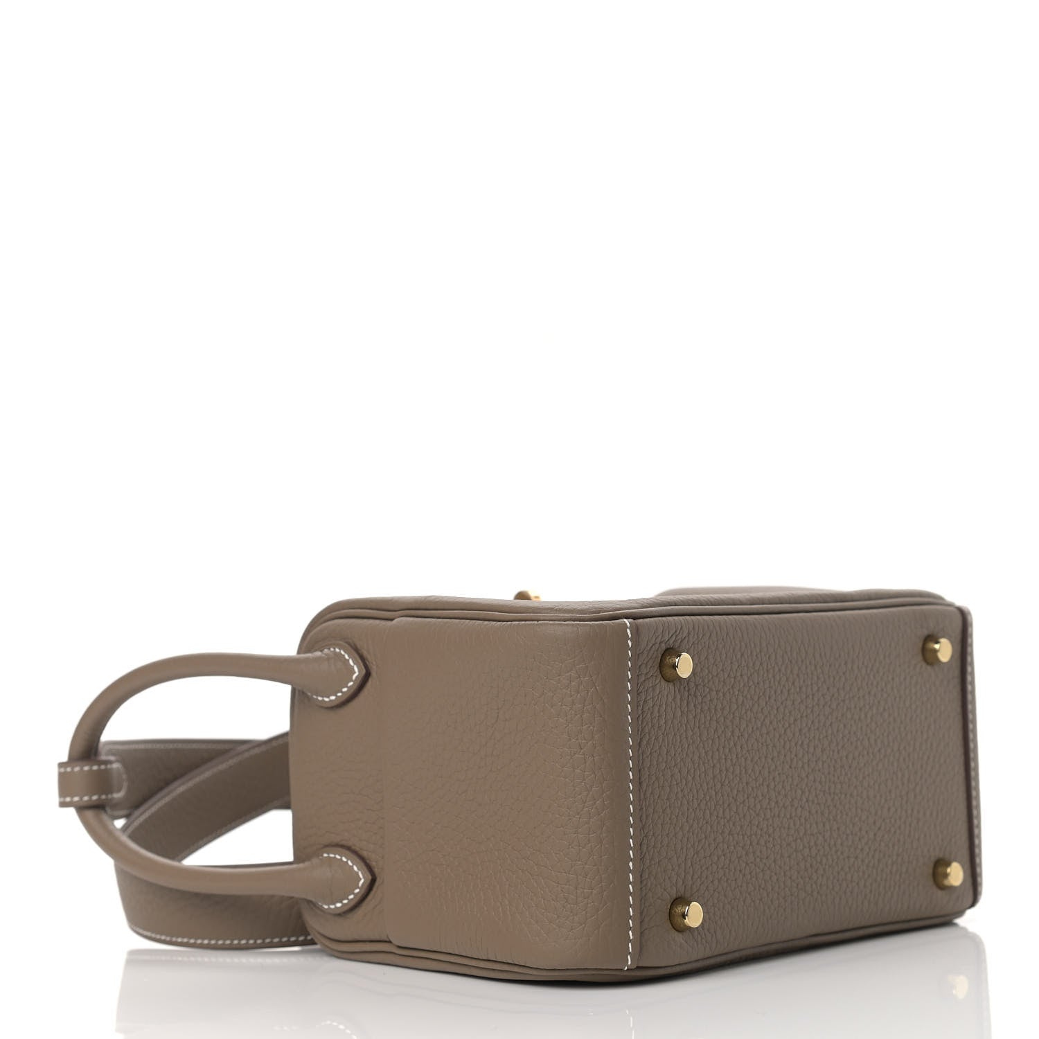 Hermes Taurillon Clemence Mini Lindy 20 Etoupe 4 of 9
