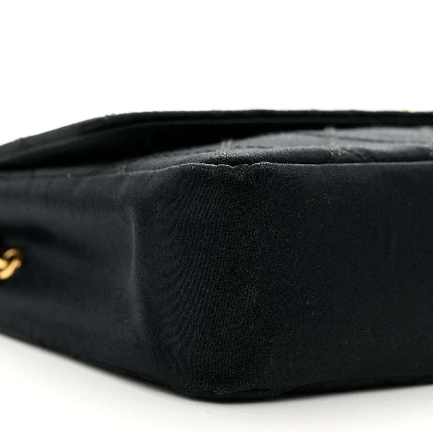 Chanel Satin Double Stitched Mini Single Flap Black 9 of 11