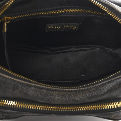 Miu Miu Distressed Nappa Pocket Bag  Sand Coffee 5 of 9