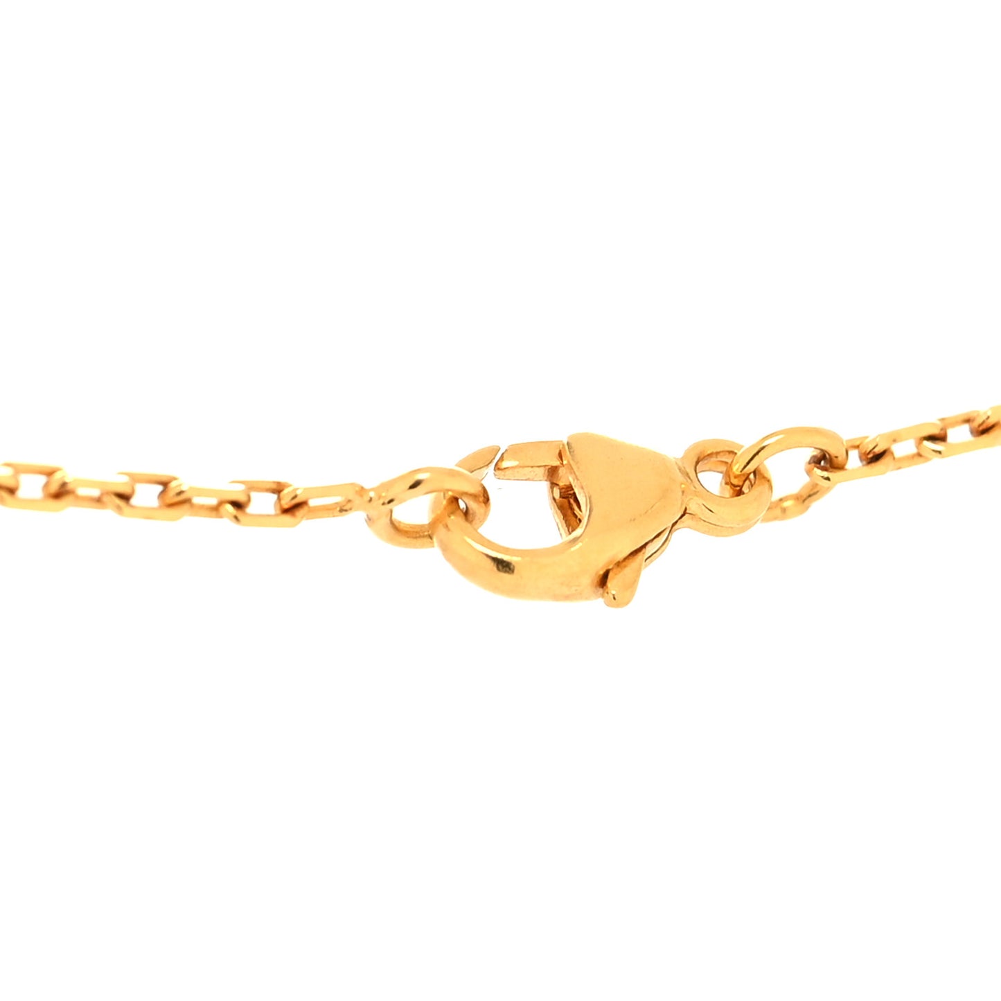 Lacquered Gold Mini Pop H Pendant Necklace Bleu Jean