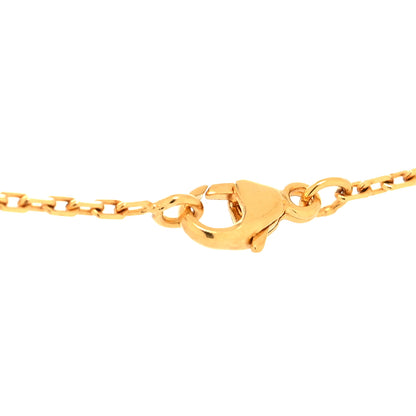 Hermes Lacquered Gold Mini Pop H Pendant Necklace Bleu Jean 4 of 5