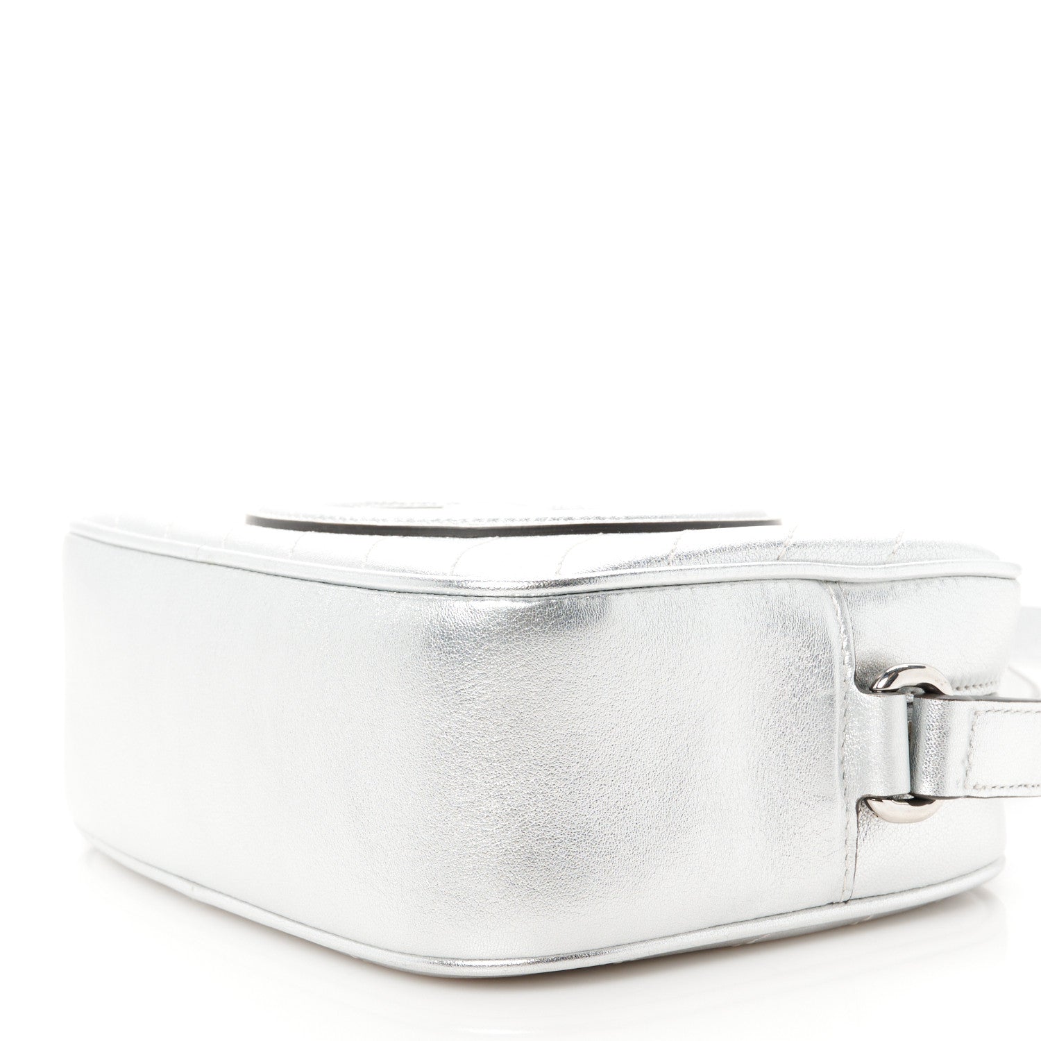 Gucci Metallic Sakai Be Green Calfskin Diagonal Stitched Small Blondie Shoulder Bag Silver 10 of 10