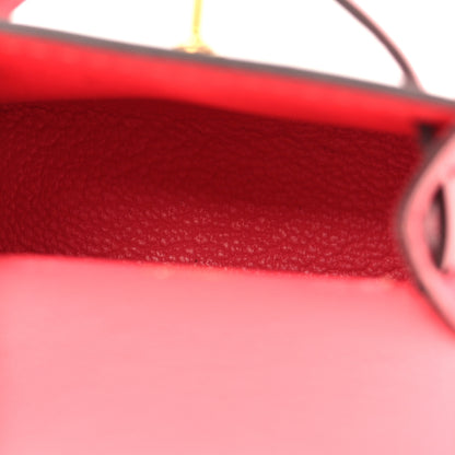Hermes Tadelakt Mini Kelly Twilly Bag Charm Rose Lipstick 4 of 5