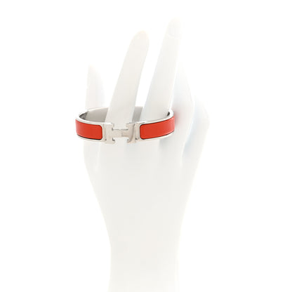 Hermes Enamel Narrow Clic Clac H Bracelet Orange 2 of 5
