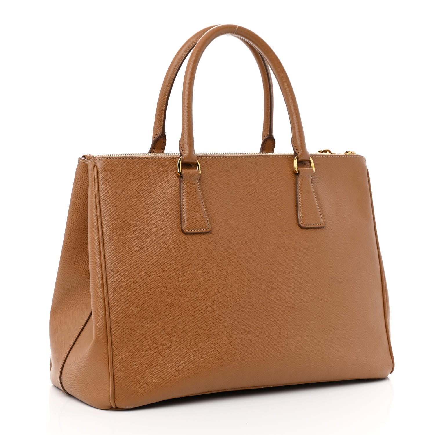 Prada Saffiano Medium Galleria Double Zip Tote Caramel 2 of 13
