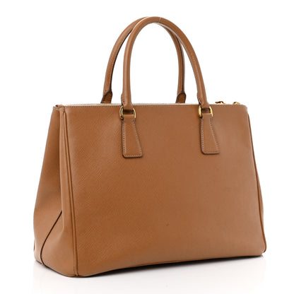 Prada Saffiano Medium Galleria Double Zip Tote Caramel 2 of 13