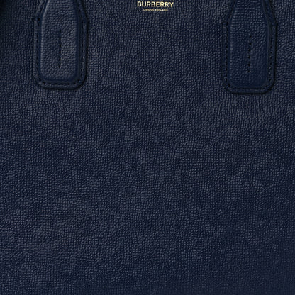 Burberry Grainy Calfskin House Check Small Banner Tote Regency Blue 8 of 10