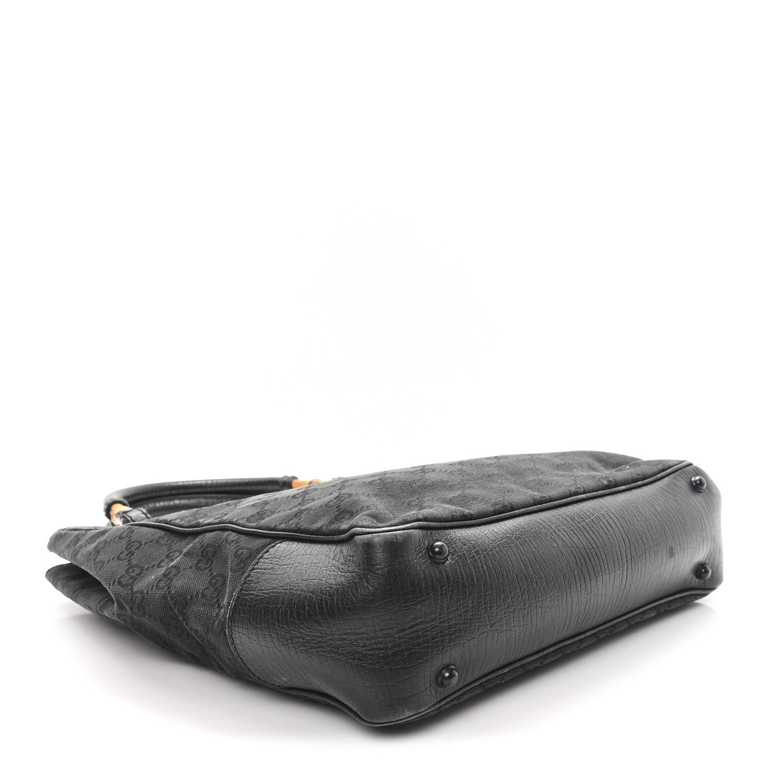 Gucci Monogram Bamboo Handle Bag Black 1841938 – FASHIONPHILE