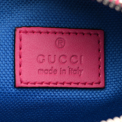Gucci Calfskin GG Tennis Bi-Color Embossed Belt Bag Modern Fucsia Modern Blue 6 of 11