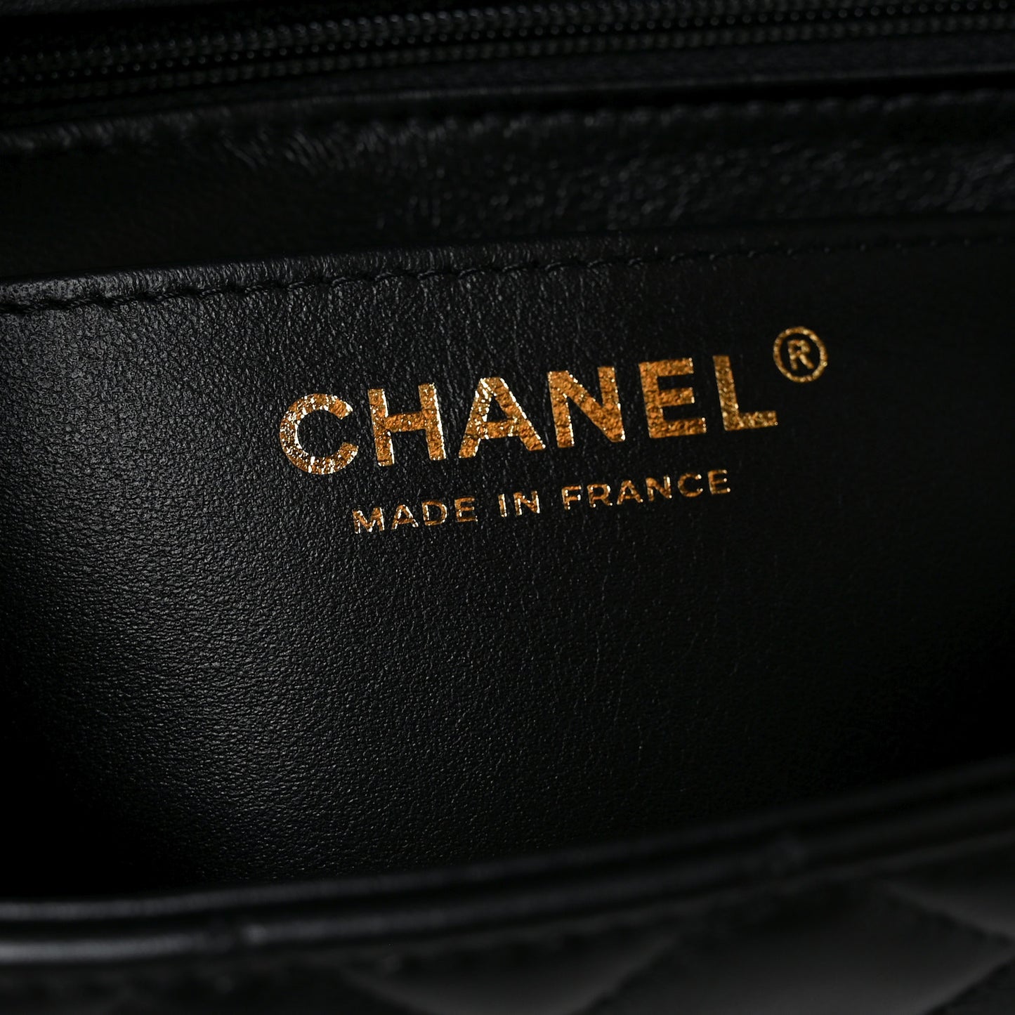 Lambskin Quilted Mini Rectangular Flap Black