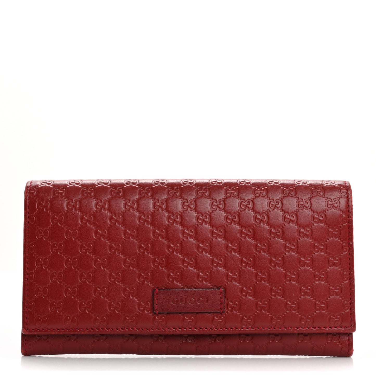 Soft Microguccissima Continental Wallet Red