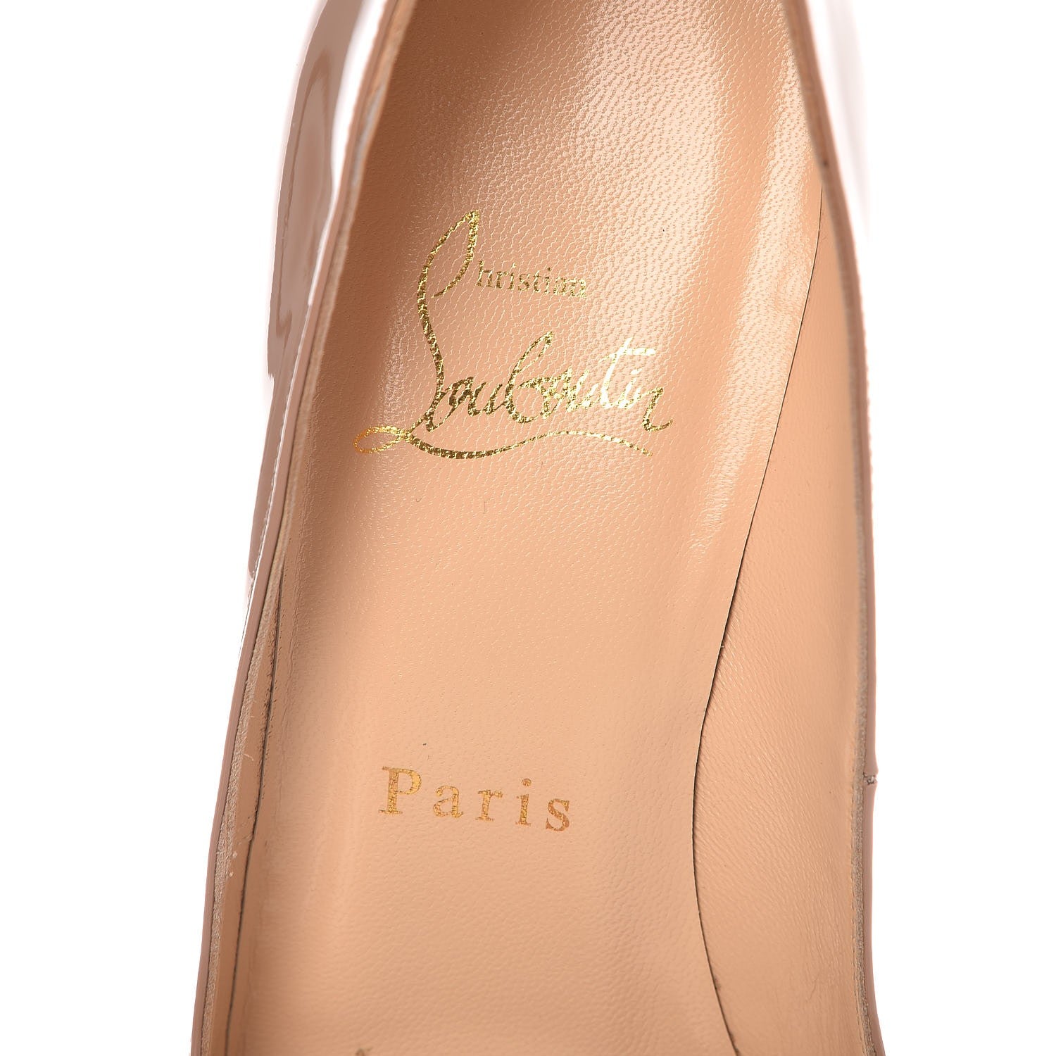 Christian Louboutin Patent Very Prive 120 Pumps 36 Nude 9 of 14