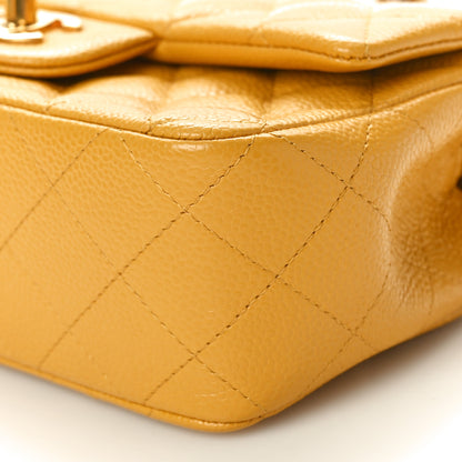 Chanel Caviar Quilted Mini Rectangular Flap Yellow 9 of 10