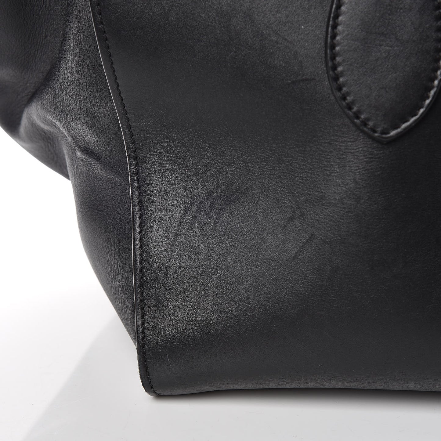 Smooth Calfskin Large Tie Knot Tote Black