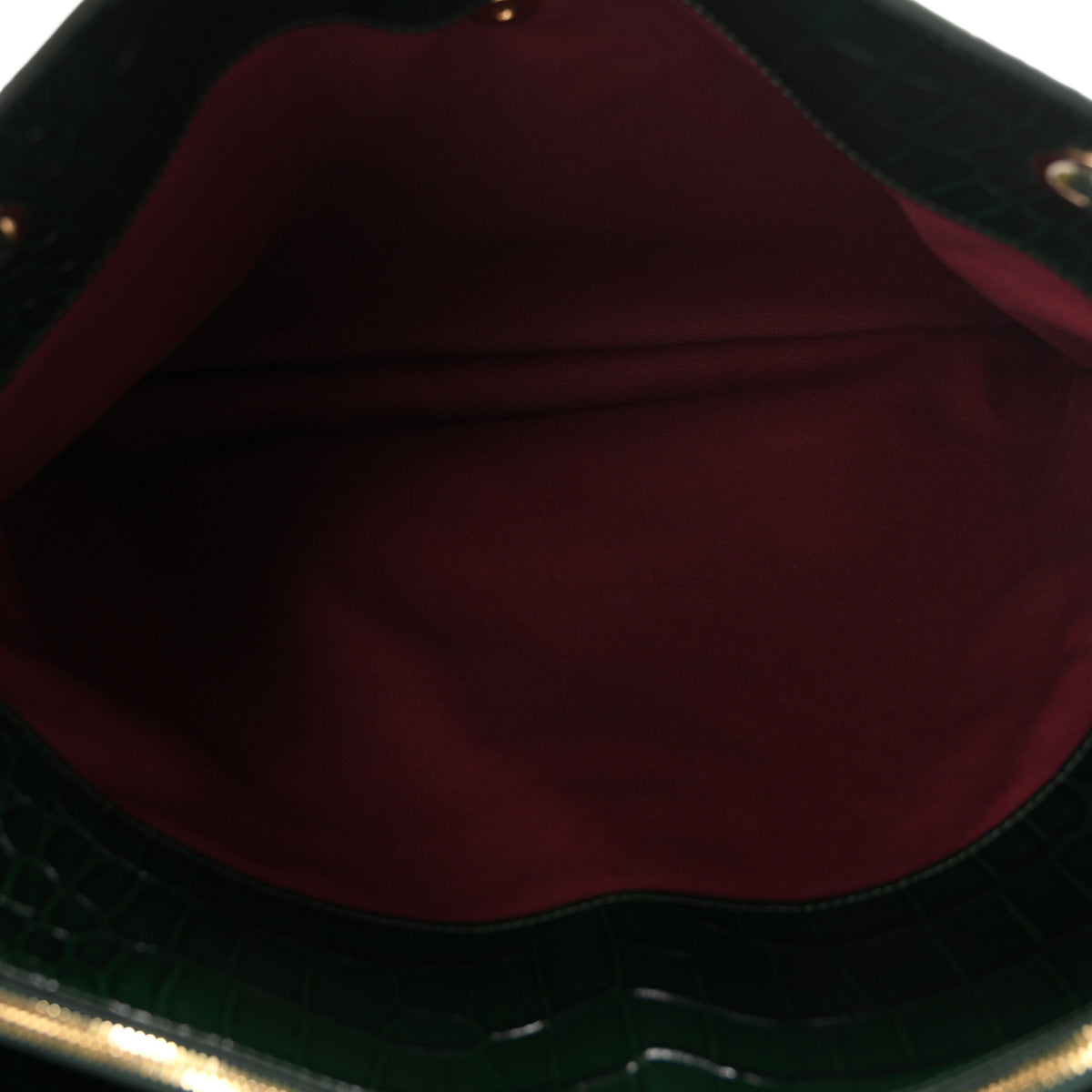 Chanel Calfskin Crocodile Embossed Large Shopping Bag Dark Green 5 of 10