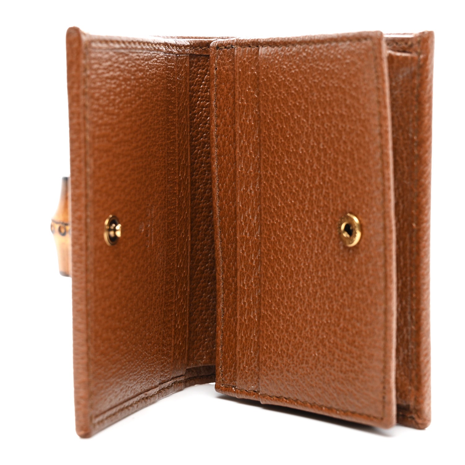 Gucci Wonka Grain Calfskin Diana Card Case Wallet Cuir 5 of 8