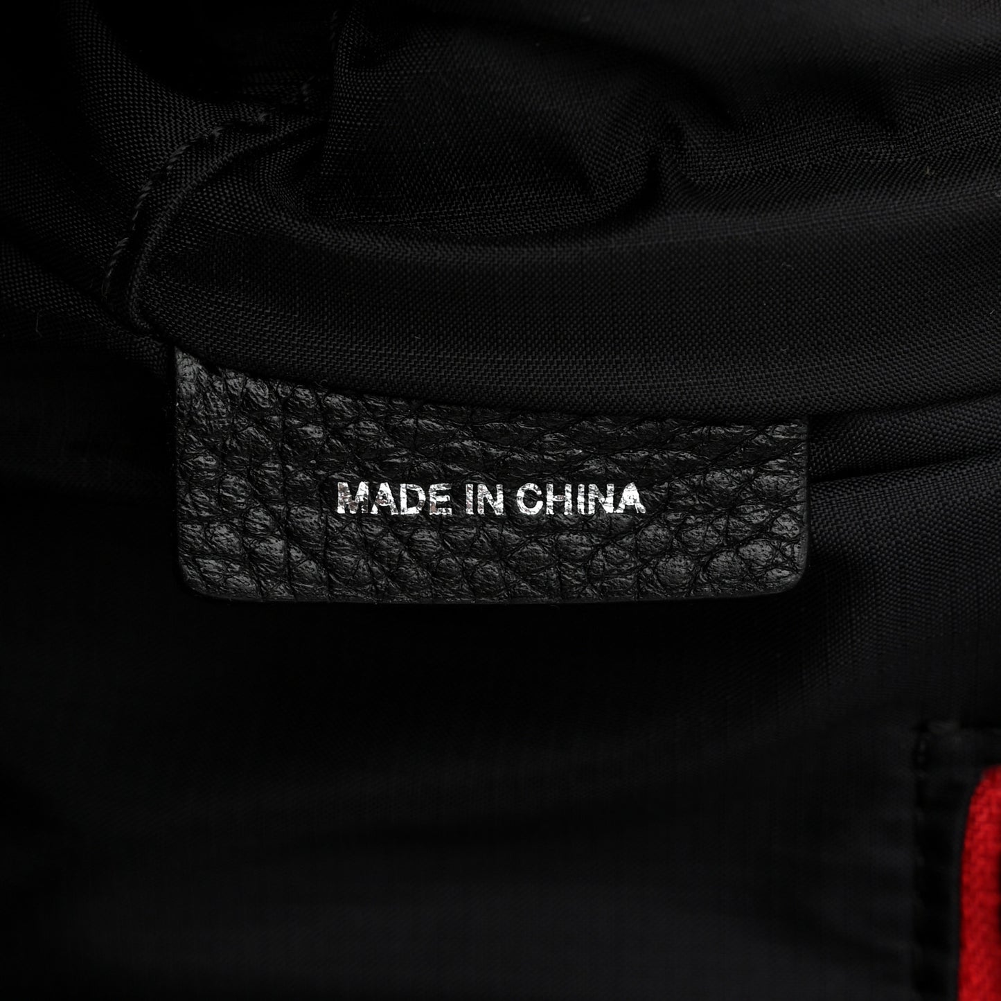 Nylon Medium Logo Backpack Black