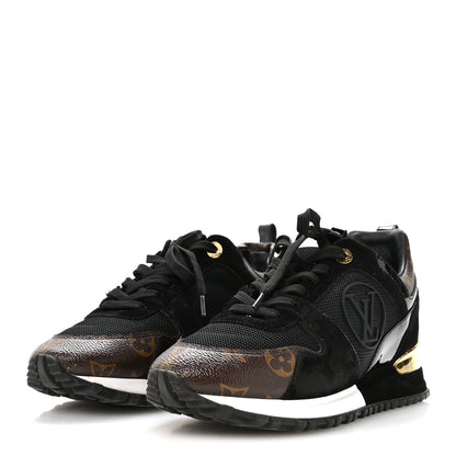 Louis Vuitton Suede Monogram Run Away Sneakers 36.5 Black 4 of 9