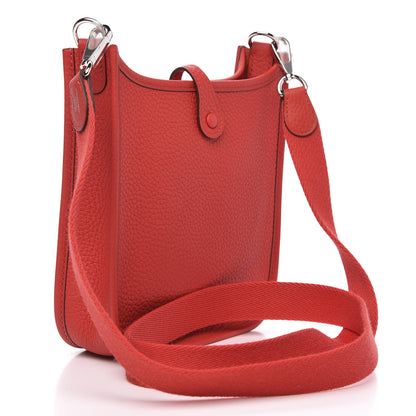 Hermes Taurillon Clemence Evelyne TPM Rouge de Coeur 3 of 9