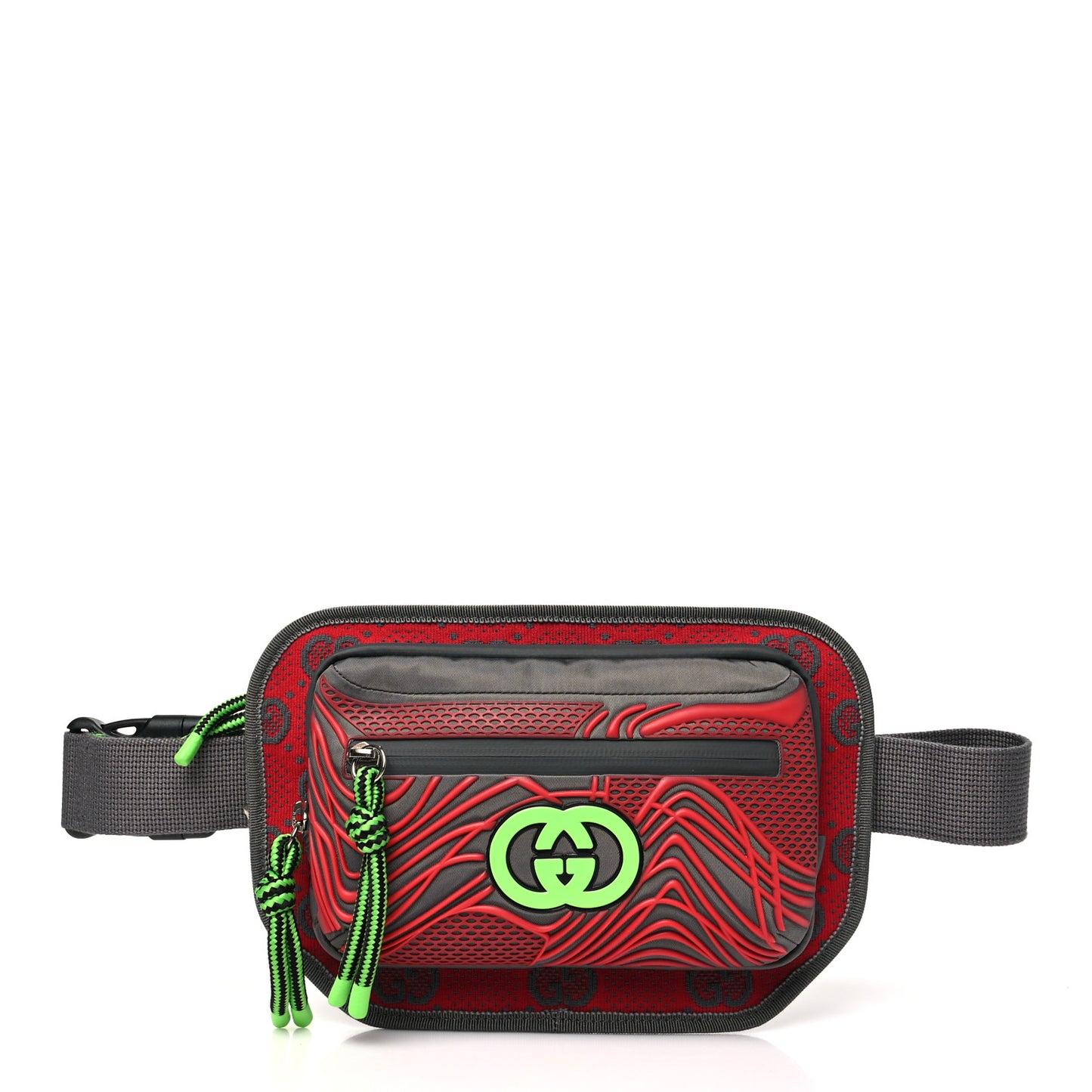 Jersey GG Monogram All Over Sporty Belt Bag Red Multicolor