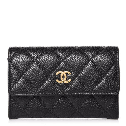 Chanel Caviar Quilted Flap Card Holder Black 1 of 8