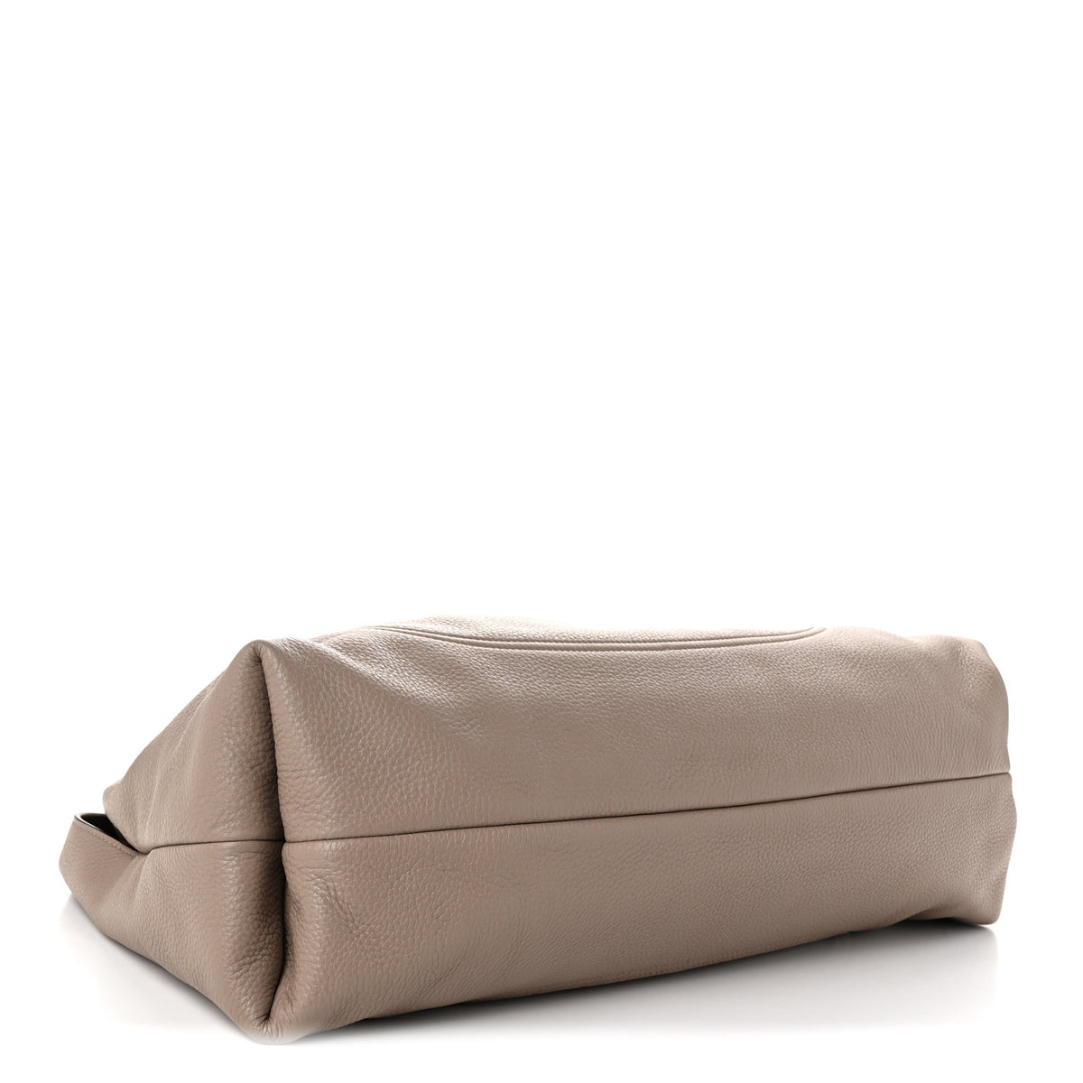 Grained Calfskin Softbit Maxi Shoulder Bag Taupe