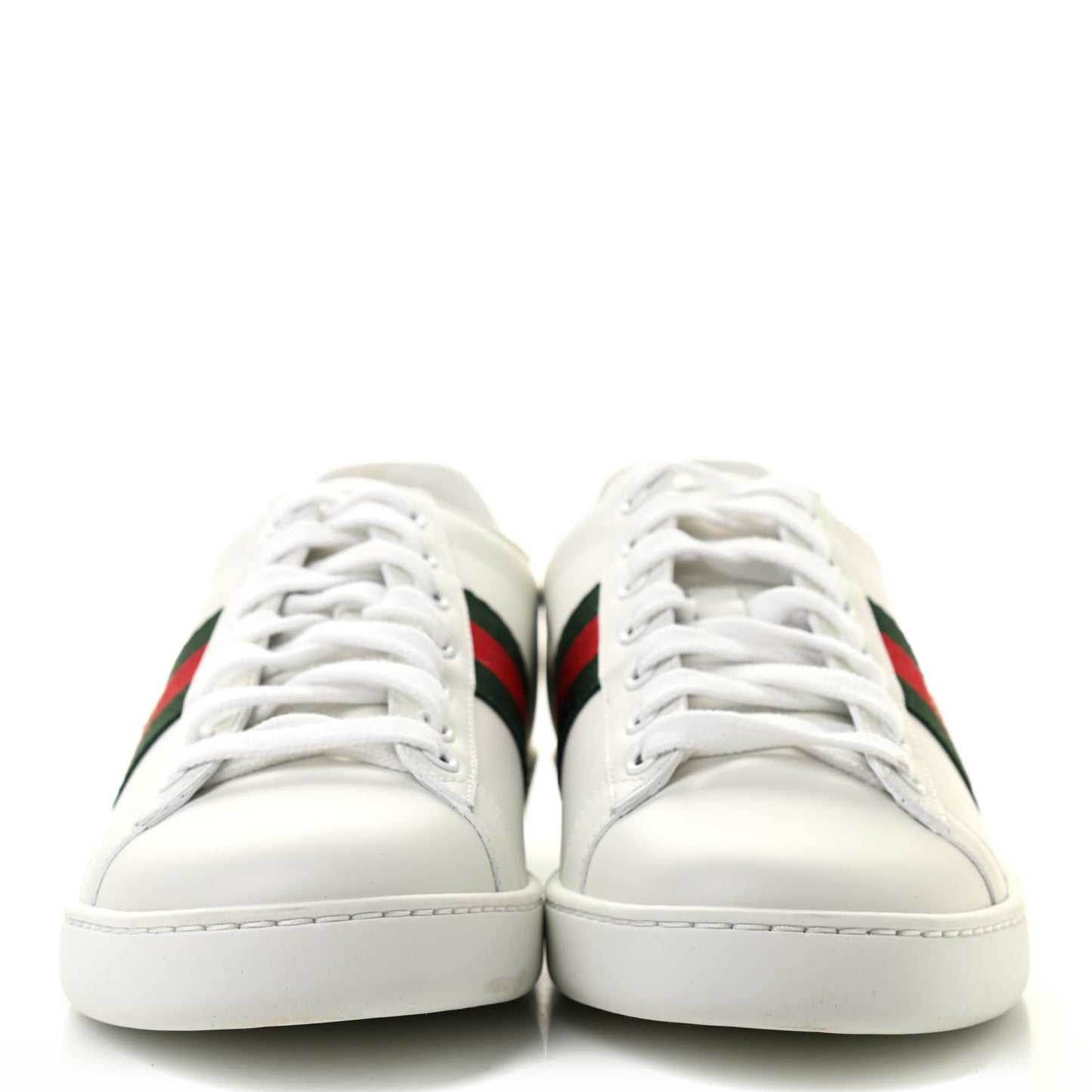 Calfskin Ayers Bee Embroidered Womens Ace Sneakers 38 White Green