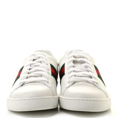 Gucci Calfskin Ayers Bee Embroidered Womens Ace Sneakers 38 White Green 2 of 11