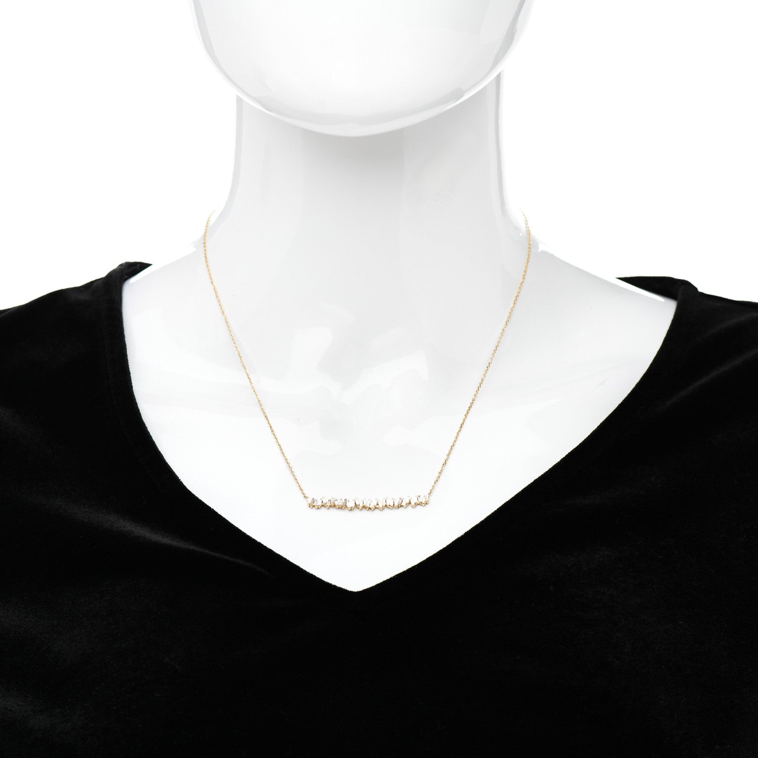 Suzanne Kalan 18K Yellow Gold .56ctw Fireworks Necklace 2 of 4