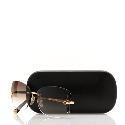 Louis Vuitton Lily Sunglasses Z0371U Brown Glitter 7 of 7