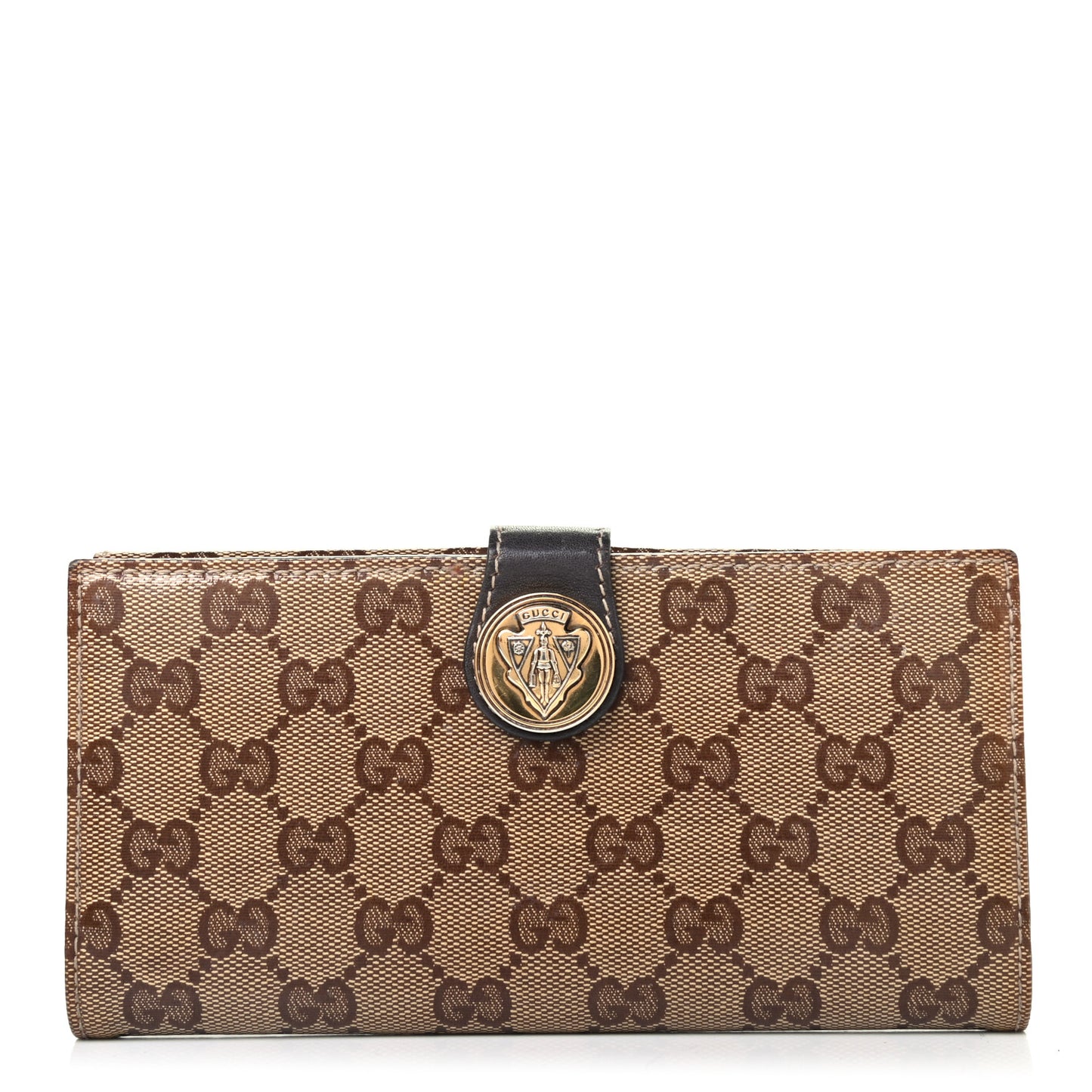 Crystal Monogram Hysteria Continental Wallet Brown