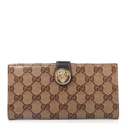 Gucci Crystal Monogram Hysteria Continental Wallet Brown 1 of 4