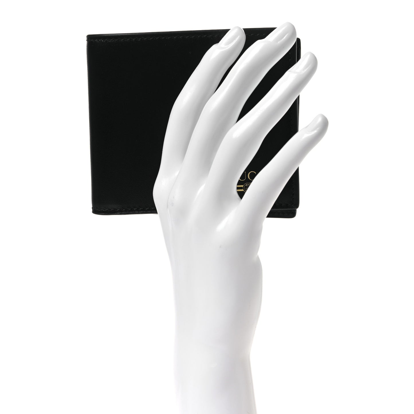 Plutone Calfskin Logo Bi-Fold Wallet Black