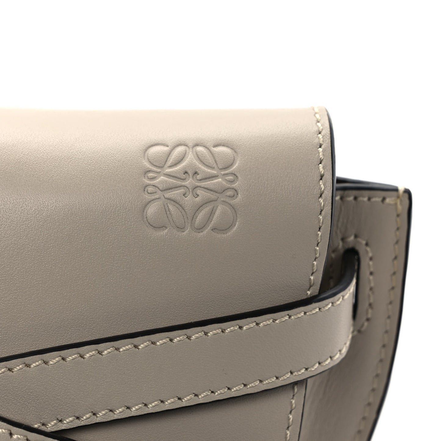 Calfskin Mini Gate Belt Bag Sand