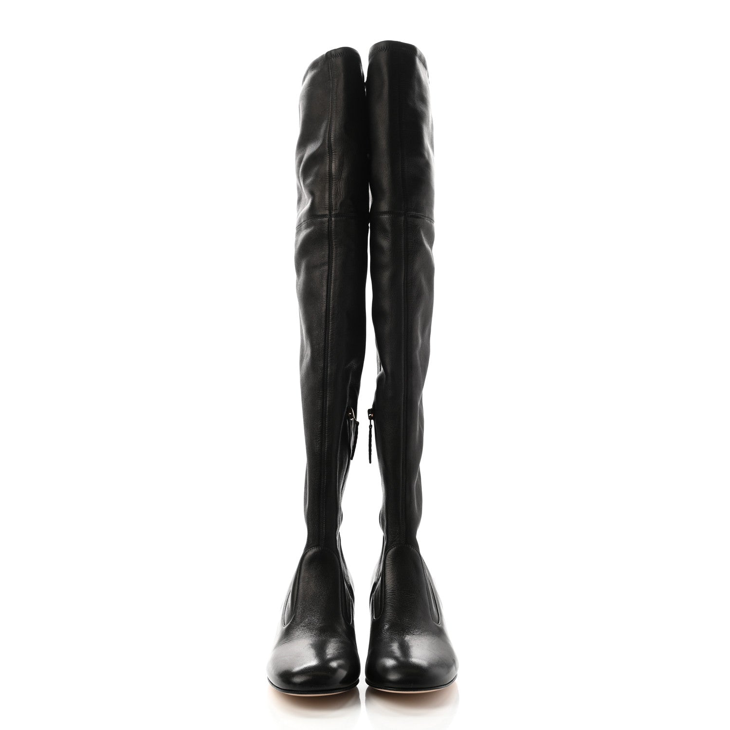 Gucci Nappa Claus Over The Knee Boots 38.5 Black 2 of 15